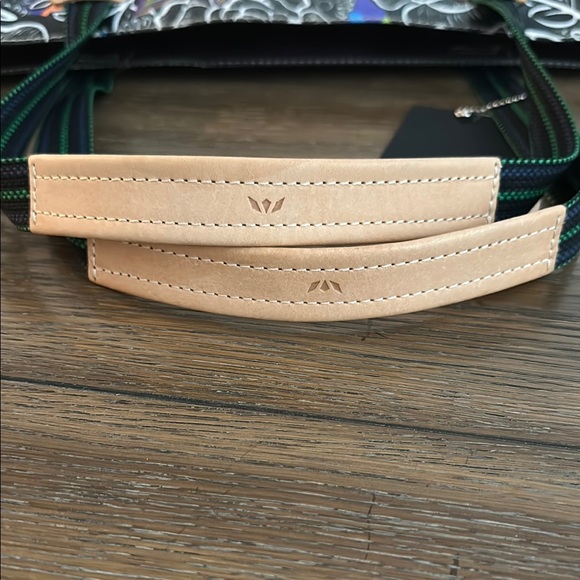 Consuela Black and Blue Tote Bag with Vibrant Design - Picture 11 of 11